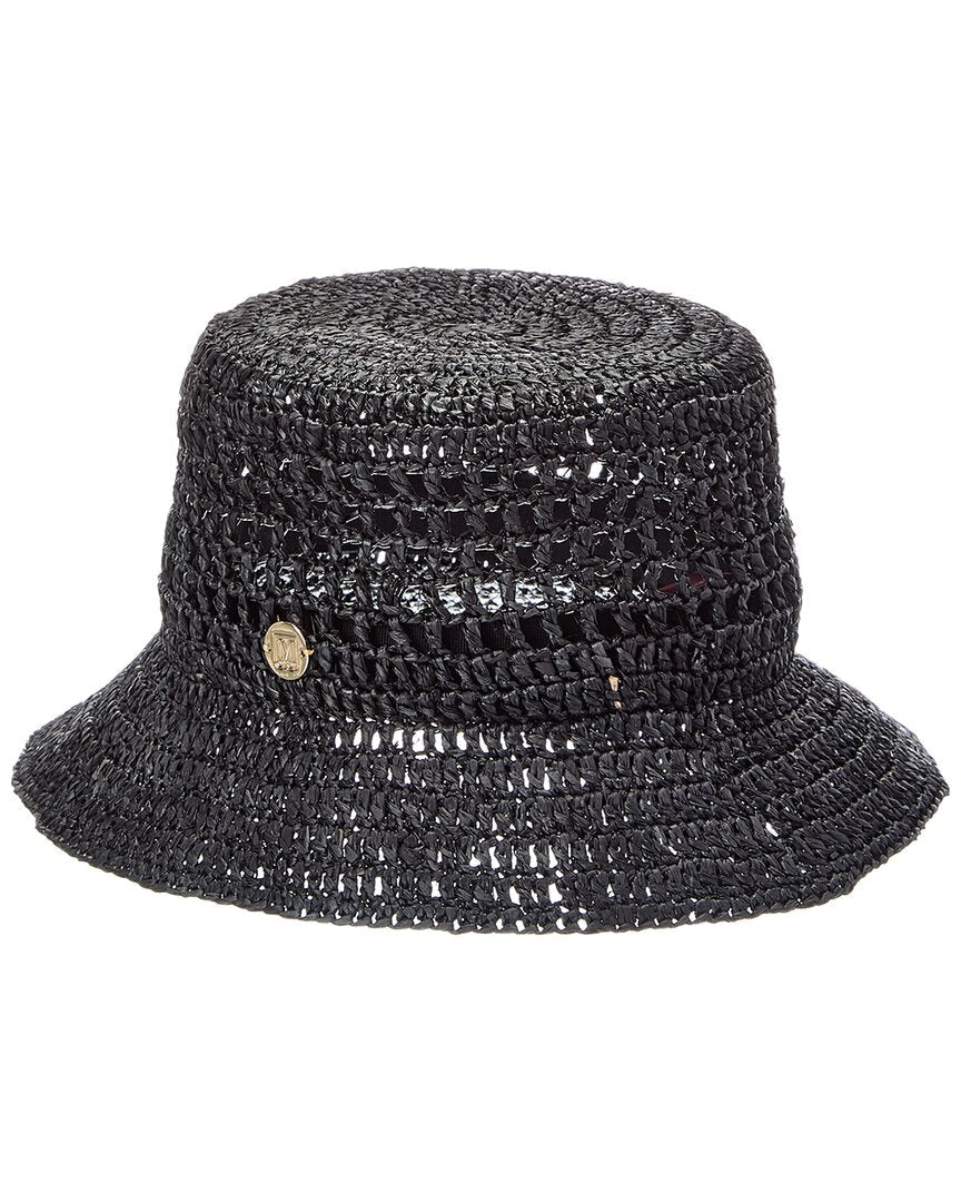 Bruno Magli Crochet Short Brim Bucket Hat