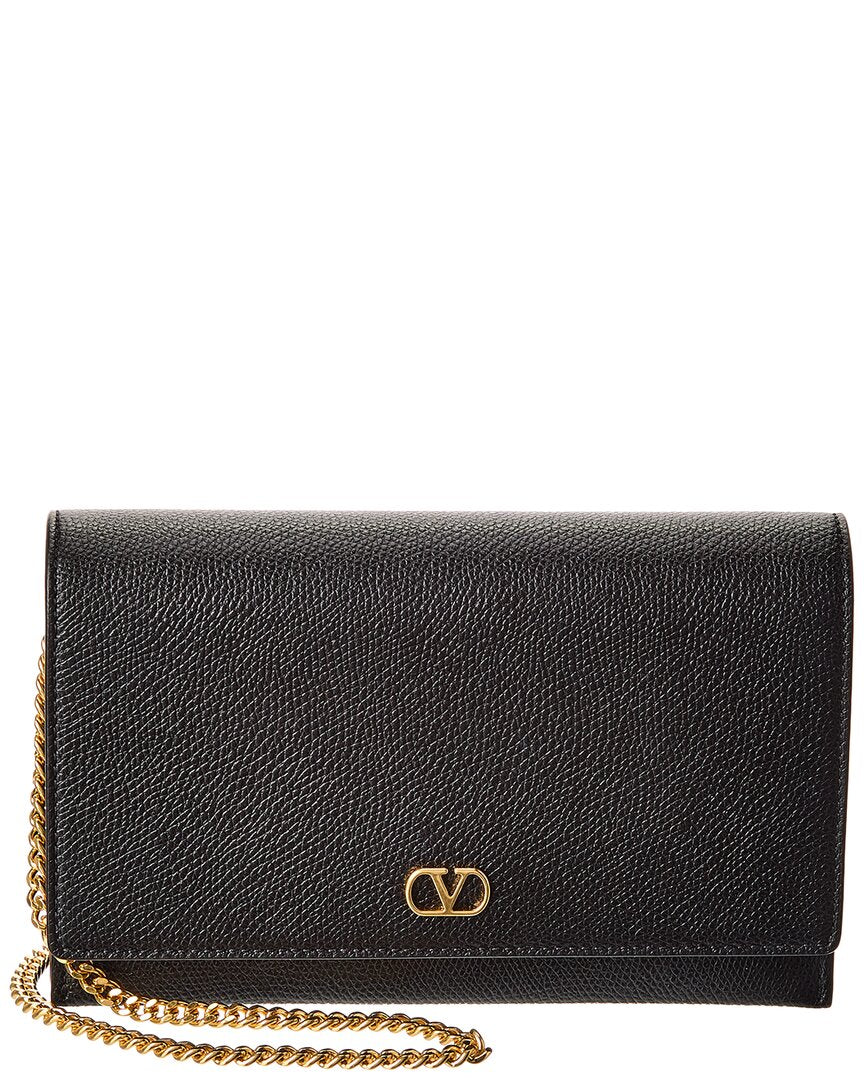 Valentino Vlogo Signature Leather Wallet On Chain