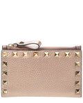 Valentino Rockstud Grainy Leather Card Holder