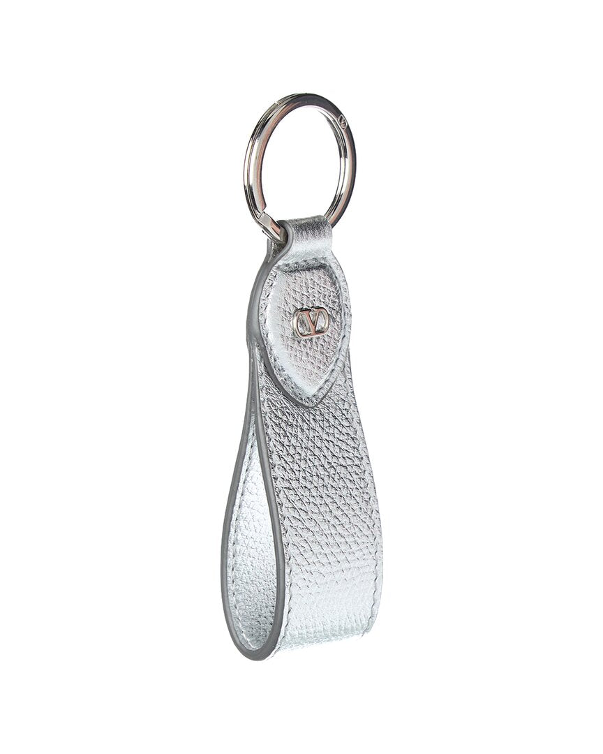 Valentino Vlogo Signature Leather Key Chain