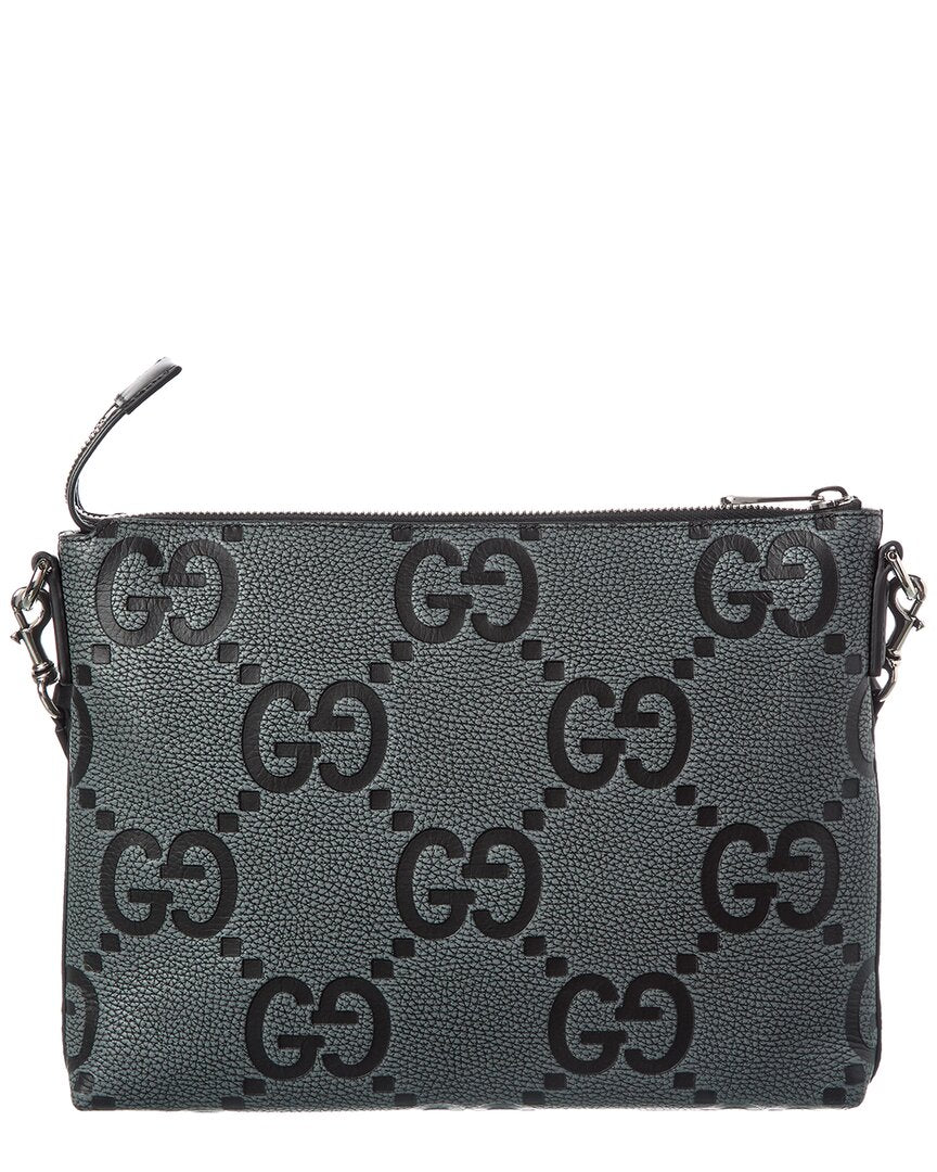 Gucci Medium Jumbo Gg Leather Messenger Bag