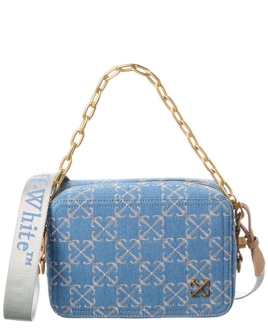 Off-White™ Logo Medium Denim Crossbody