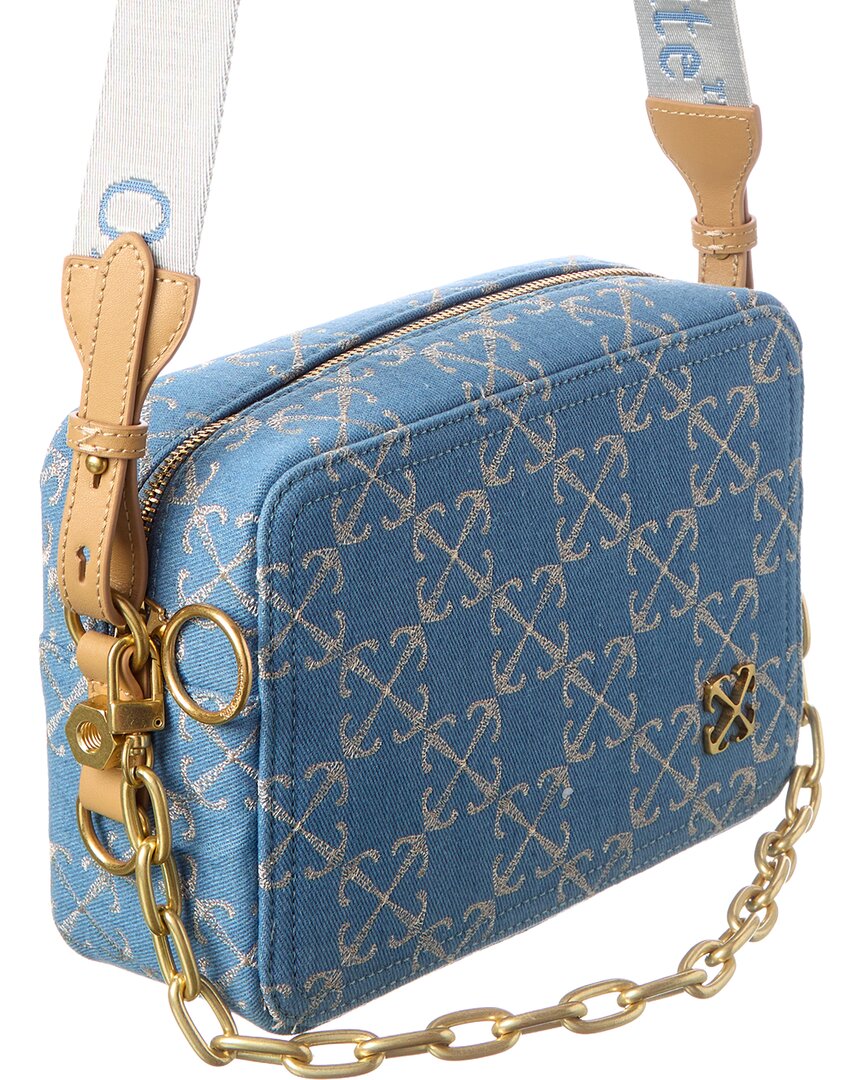 Off-White™ Logo Medium Denim Crossbody