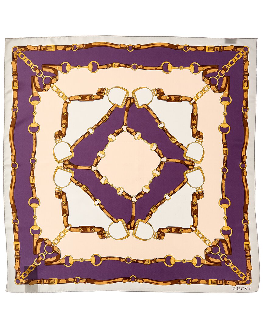 Gucci Logo Silk Scarf
