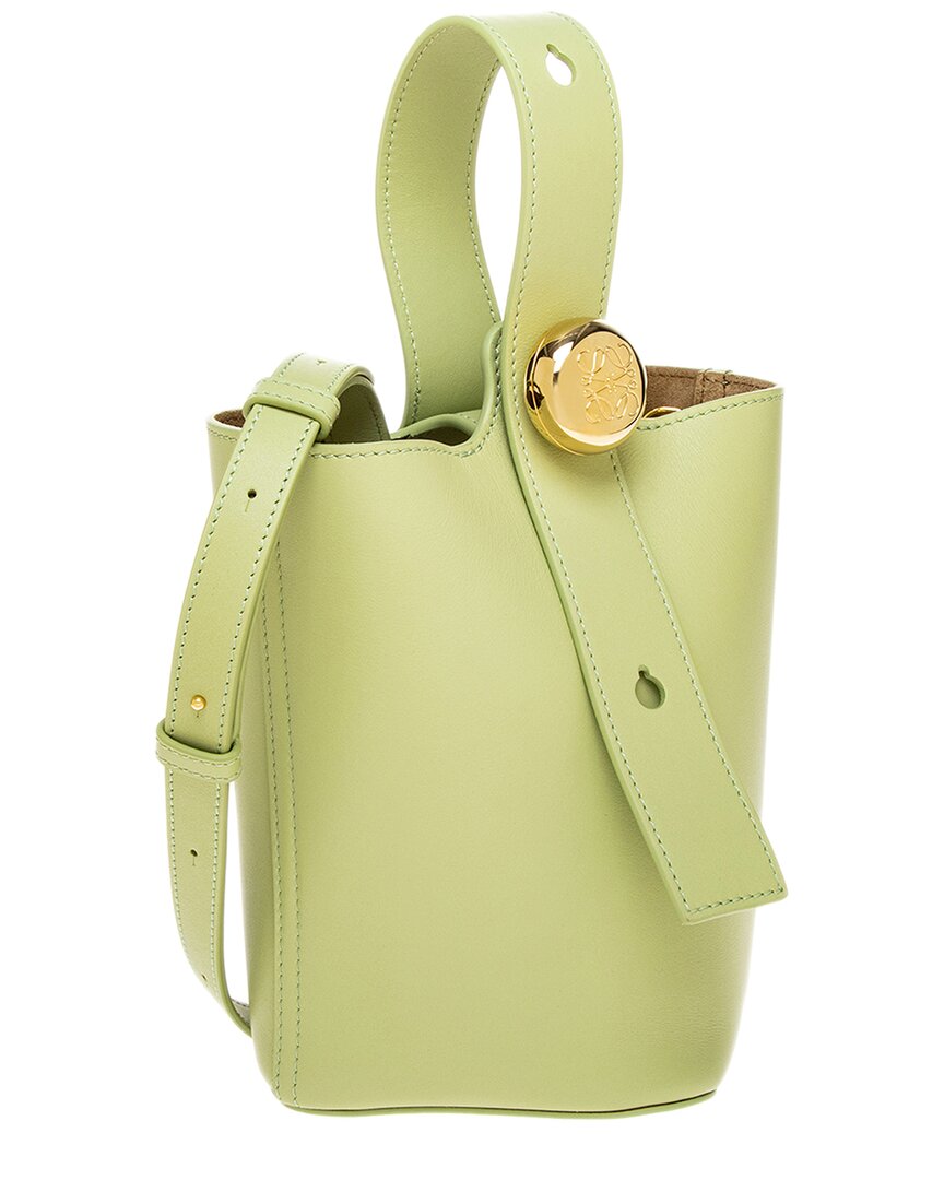 Loewe Pebble Mini Leather Bucket Bag
