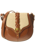 Isabel Marant Altay Small Raffia & Leather Shoulder Bag
