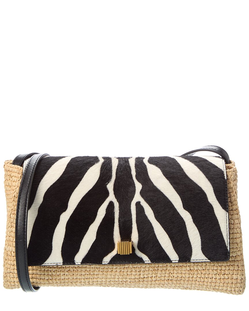 Khaite Audrey Raffia & Haircalf Crossbody