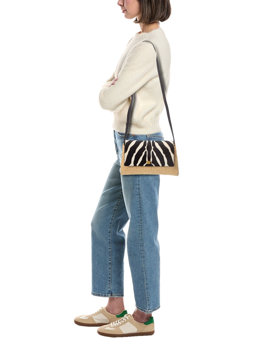Khaite Audrey Raffia & Haircalf Crossbody