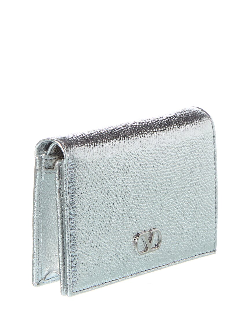 Valentino Vlogo Signature Leather Card Case