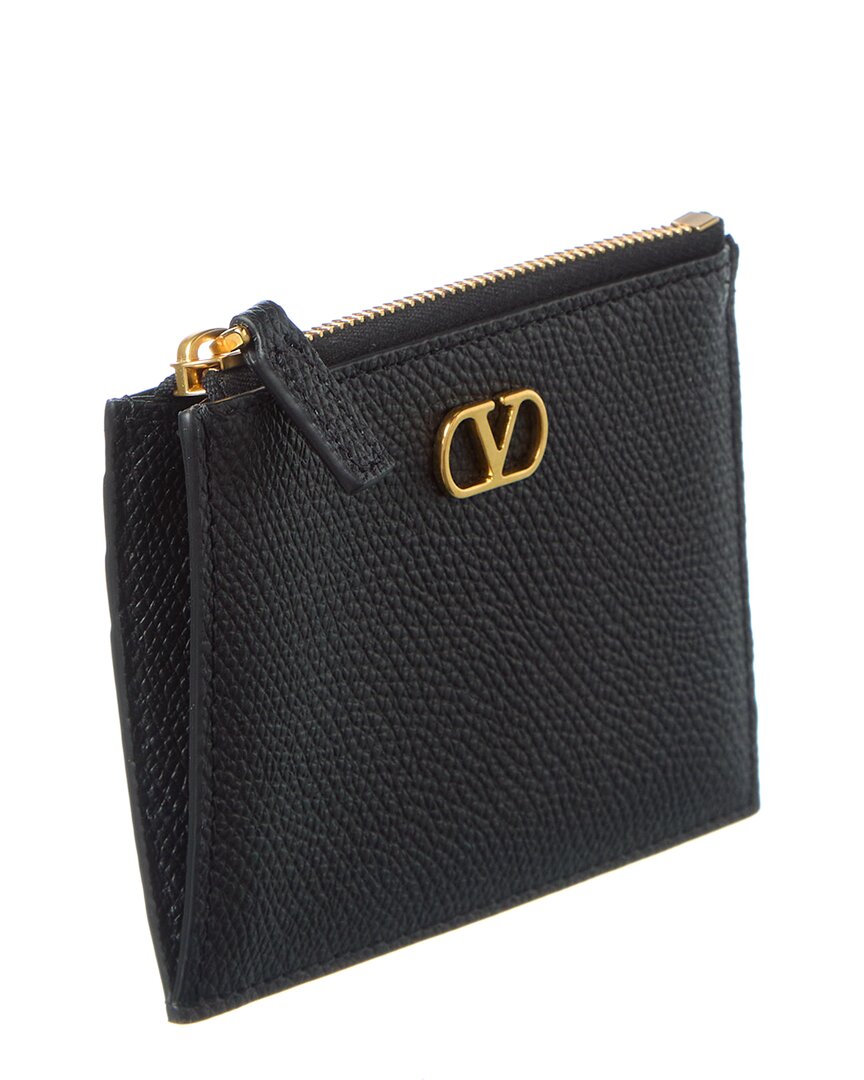 Valentino Vlogo Signature Leather Card Case