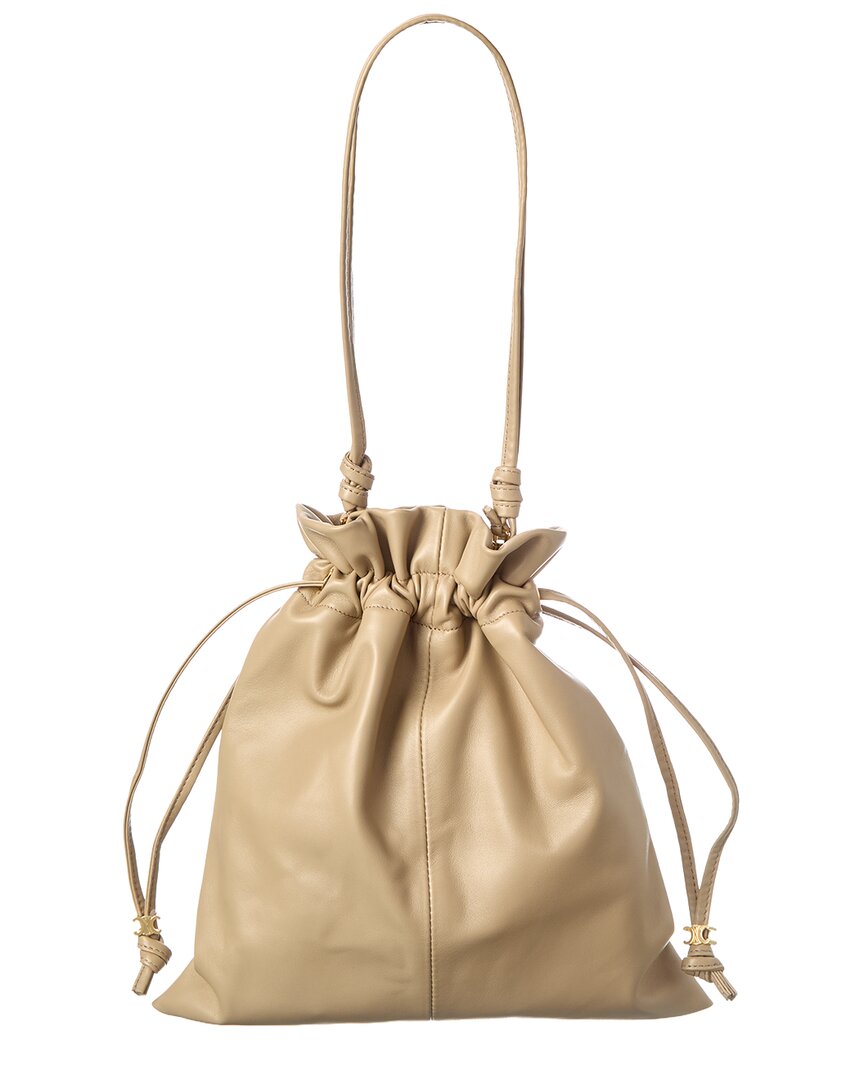 Celine Small Leather Crystal Bucket Bag