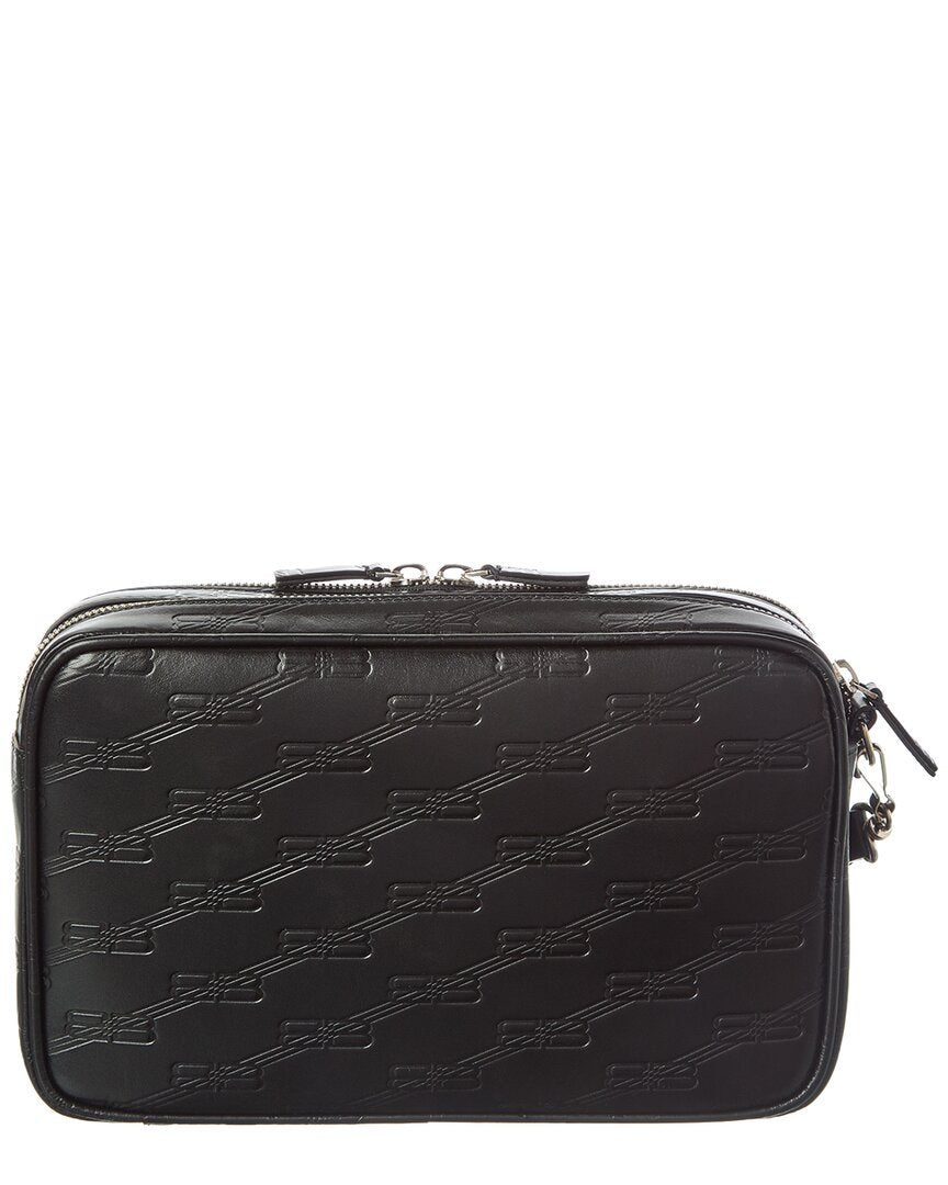 Balenciaga Signature Double Zip Leather Pouch