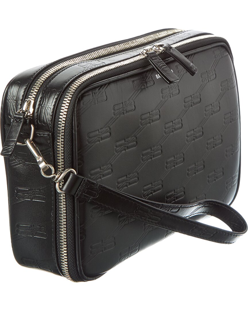 Balenciaga Signature Double Zip Leather Pouch