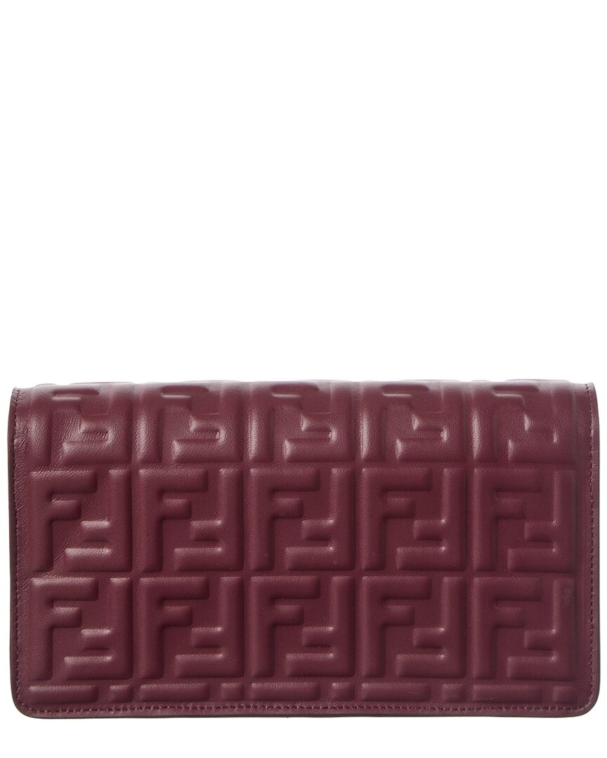 Fendi Baguette Ff Leather Wallet On Chain