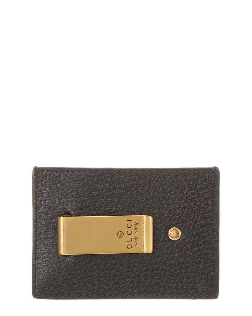 Gucci Gg Marmont Leather Money Clip Card Holder