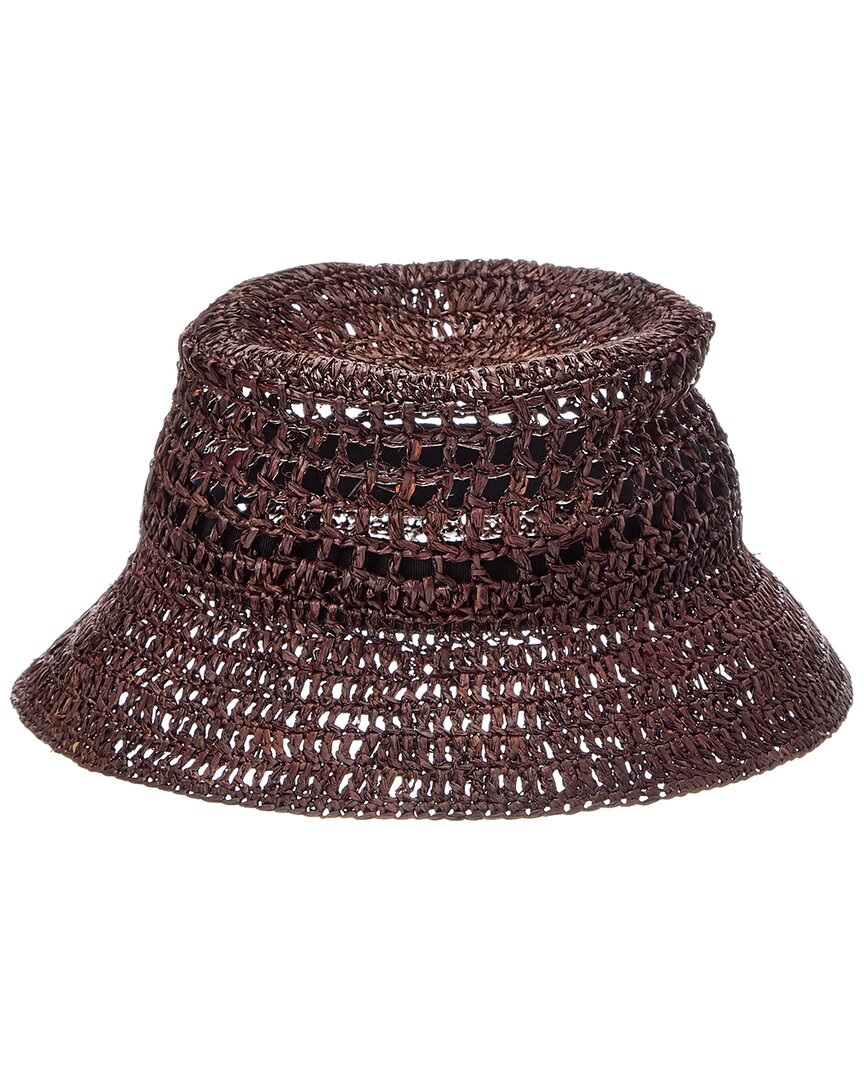 Bruno Magli Crochet Short Brim Bucket Hat