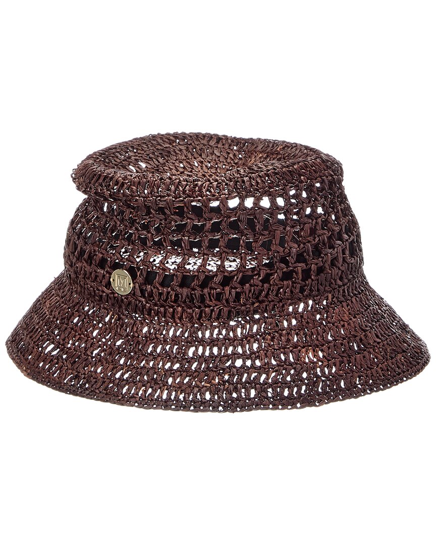 Bruno Magli Crochet Short Brim Bucket Hat