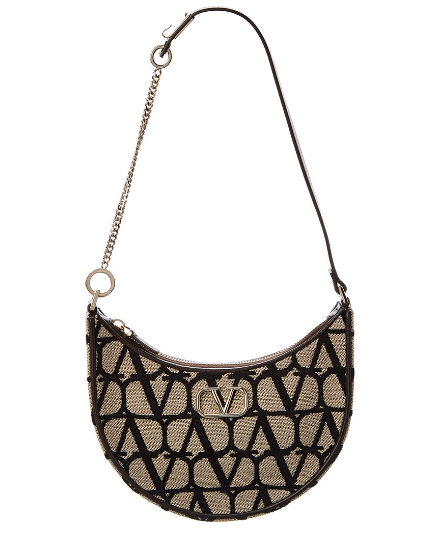 Valentino Vlogo Signature Toile Iconographe Canvas & Leather Hobo Bag