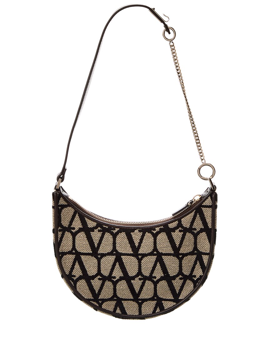 Valentino Vlogo Signature Toile Iconographe Canvas & Leather Hobo Bag
