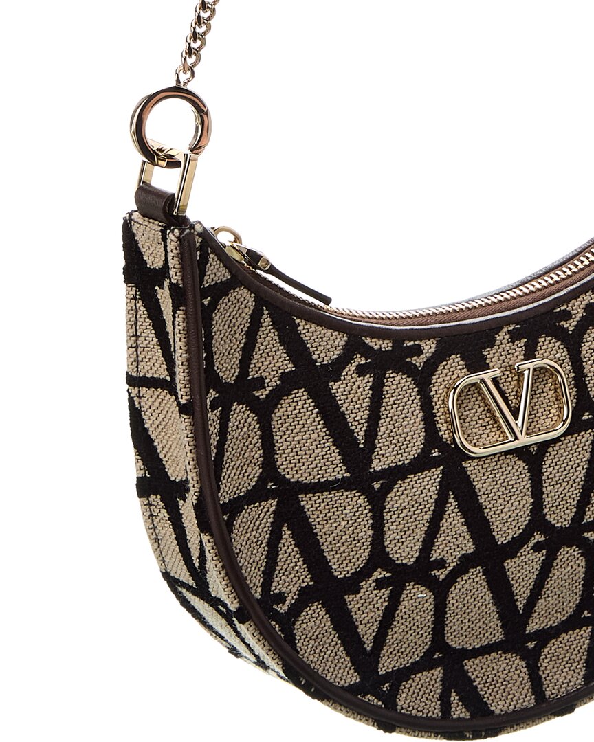 Valentino Vlogo Signature Toile Iconographe Canvas & Leather Hobo Bag