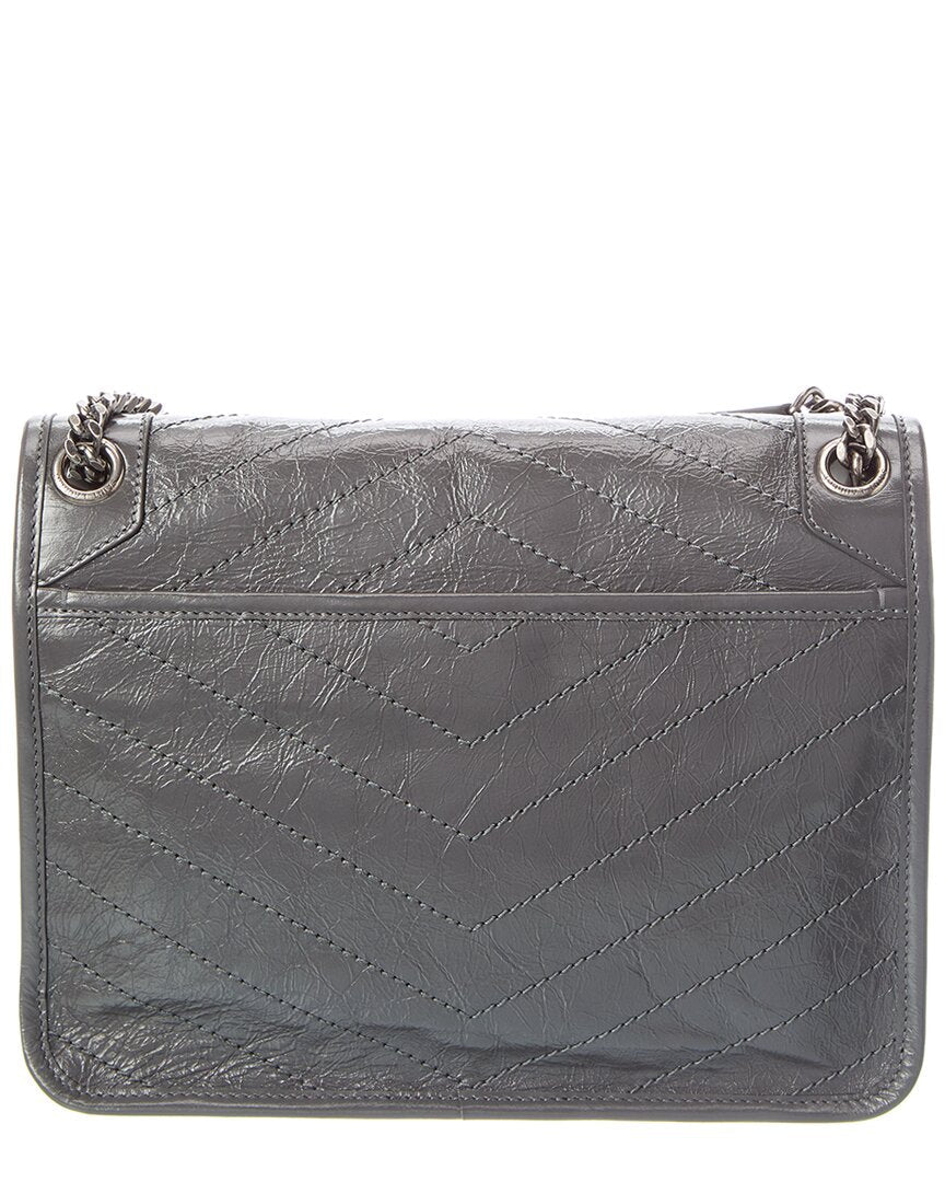 Saint Laurent Niki Medium Leather Satchel