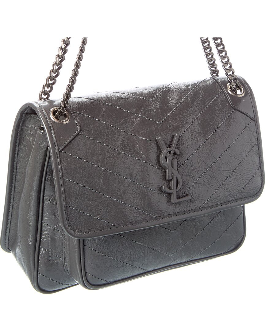 Saint Laurent Niki Medium Leather Satchel
