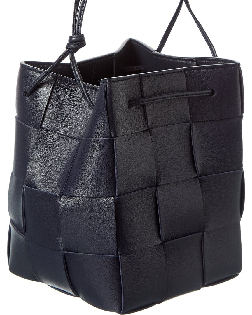 Bottega Veneta Cassette Intrecciato Leather Bucket Bag