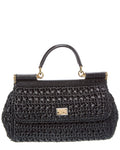 Dolce & Gabbana Elongated Sicily Raffia Satchel