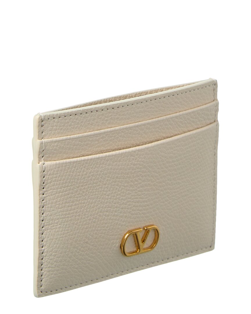 Valentino Vlogo Signature Leather Card Holder