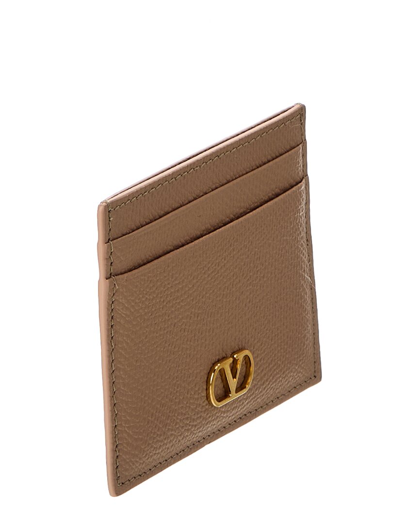 Valentino Vlogo Signature Leather Card Holder