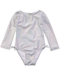 Flap Happy One Piece Shimmer Silver Swimsuit