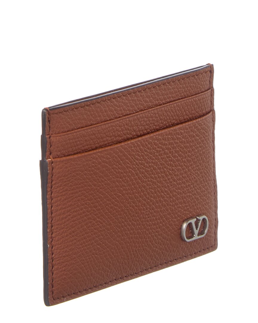 Valentino Vlogo Signature Leather Card Holder