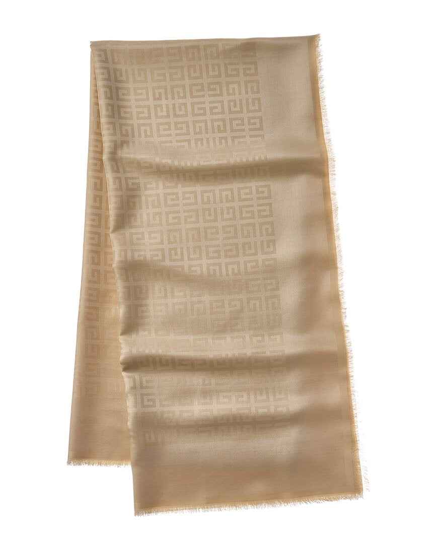 Givenchy 4G All Over Blended Silk & Wool Scarf
