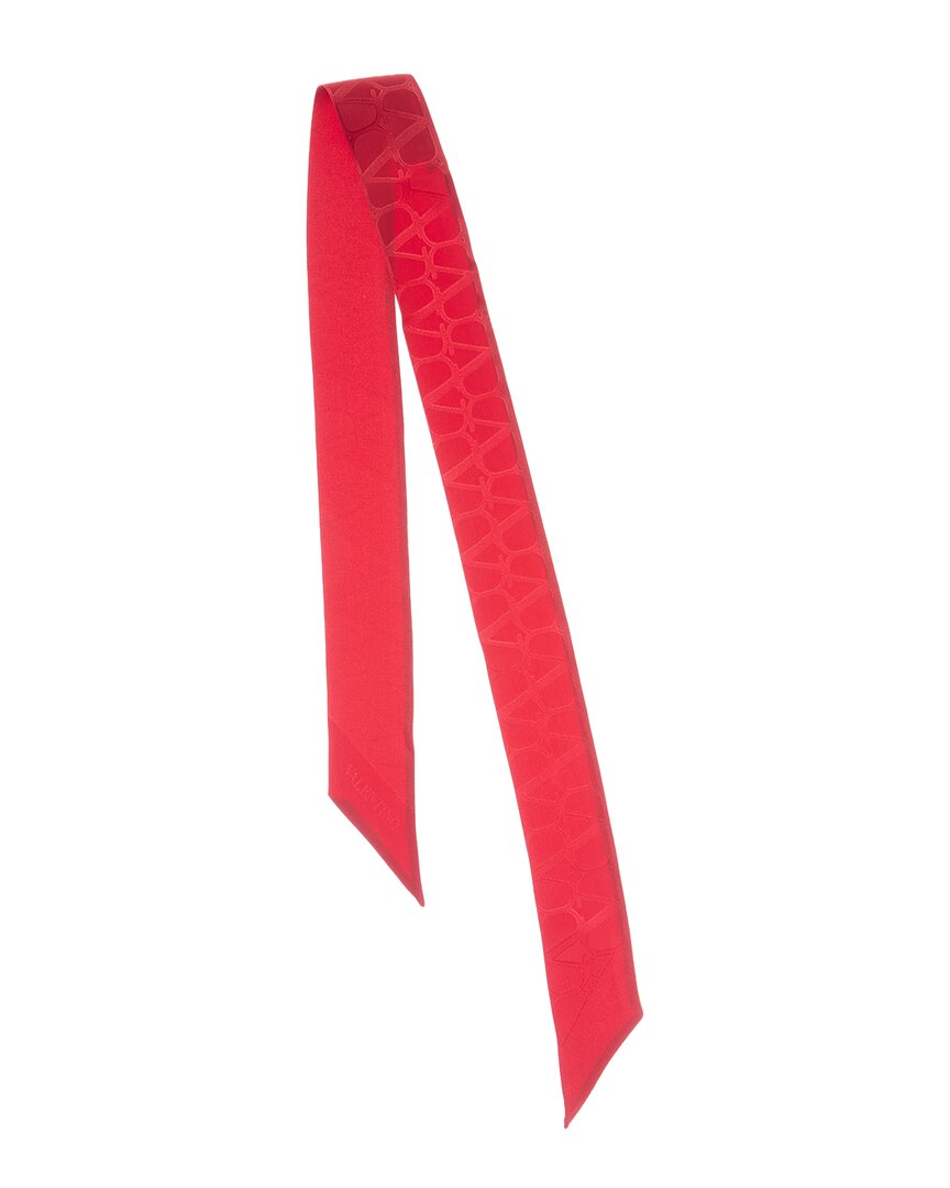 Valentino Vlogo Printed Silk Scarf