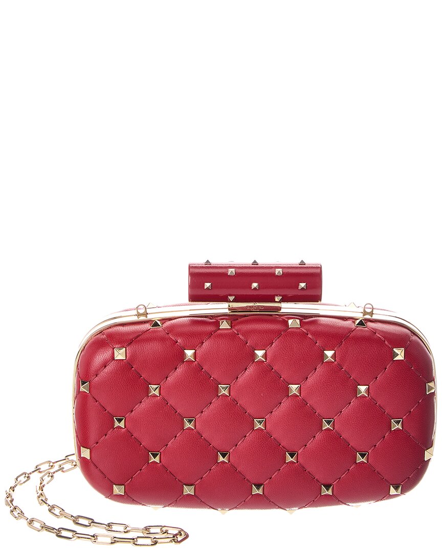 Valentino Rockstud Quilted Leather Clutch