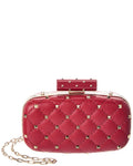 Valentino Rockstud Quilted Leather Clutch