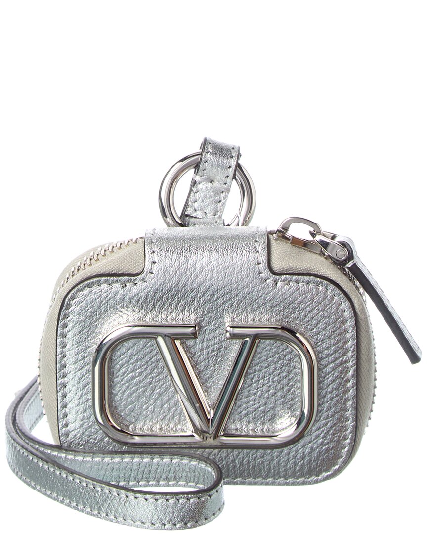 Valentino Vlogo Signature Grainy Leather Pouch