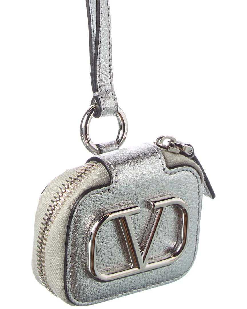 Valentino Vlogo Signature Grainy Leather Pouch