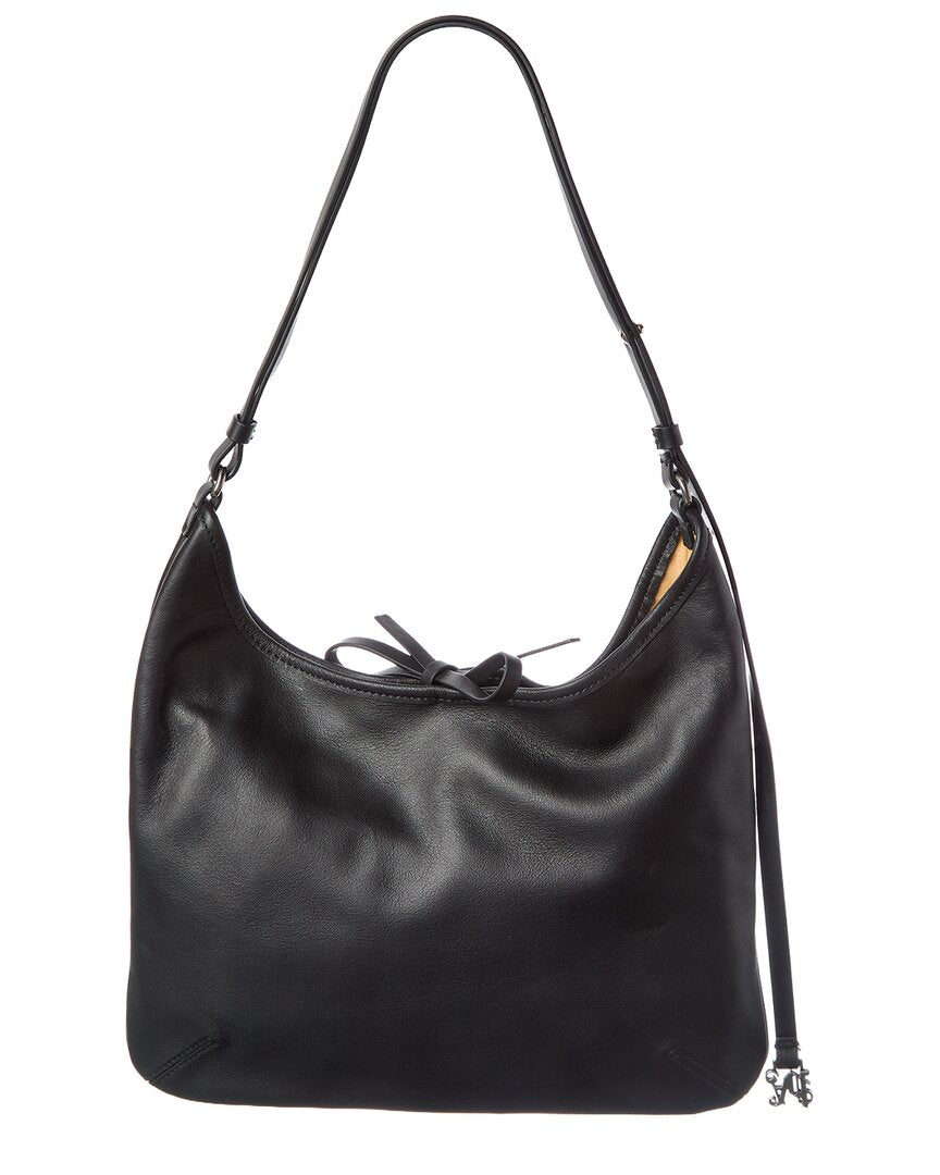 Palm Angels Logo Leather Hobo Bag