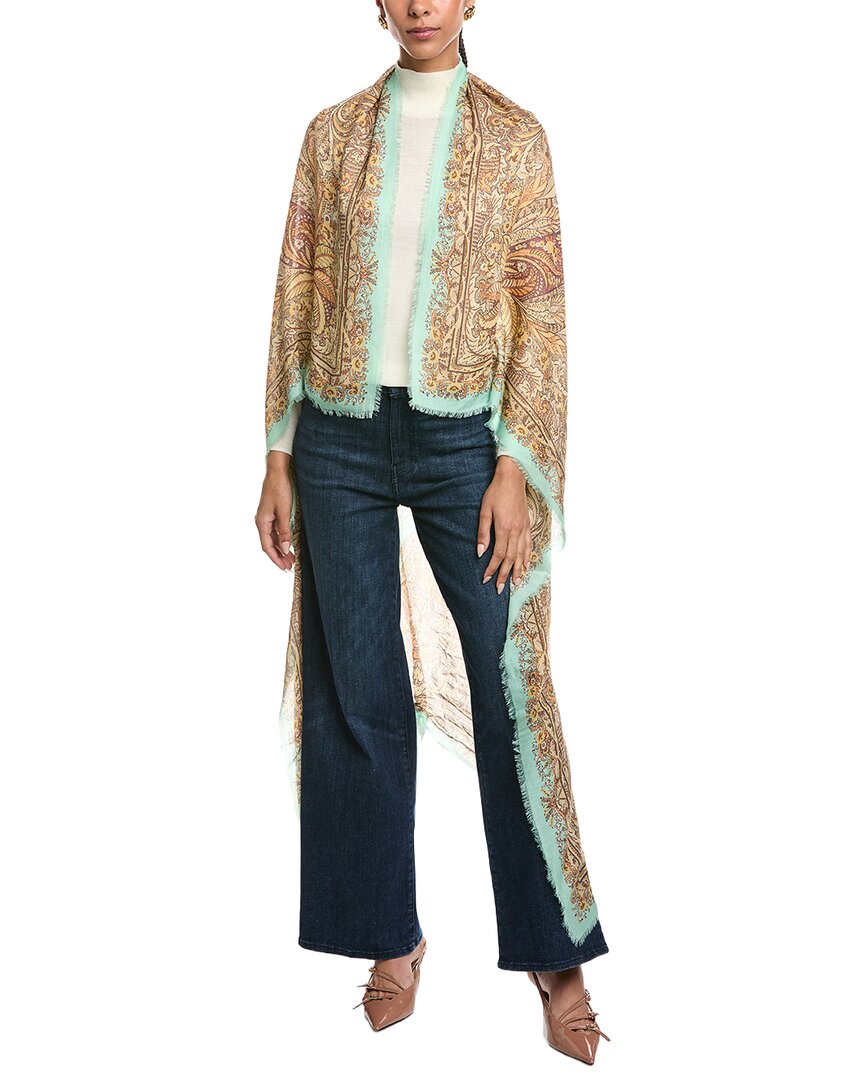 Etro Logo Silk-Blend Shawl