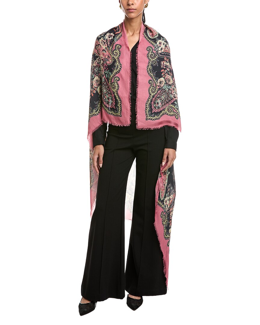 Etro Logo Silk-Blend Shawl