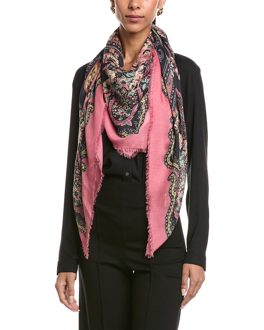 Etro Logo Silk-Blend Shawl