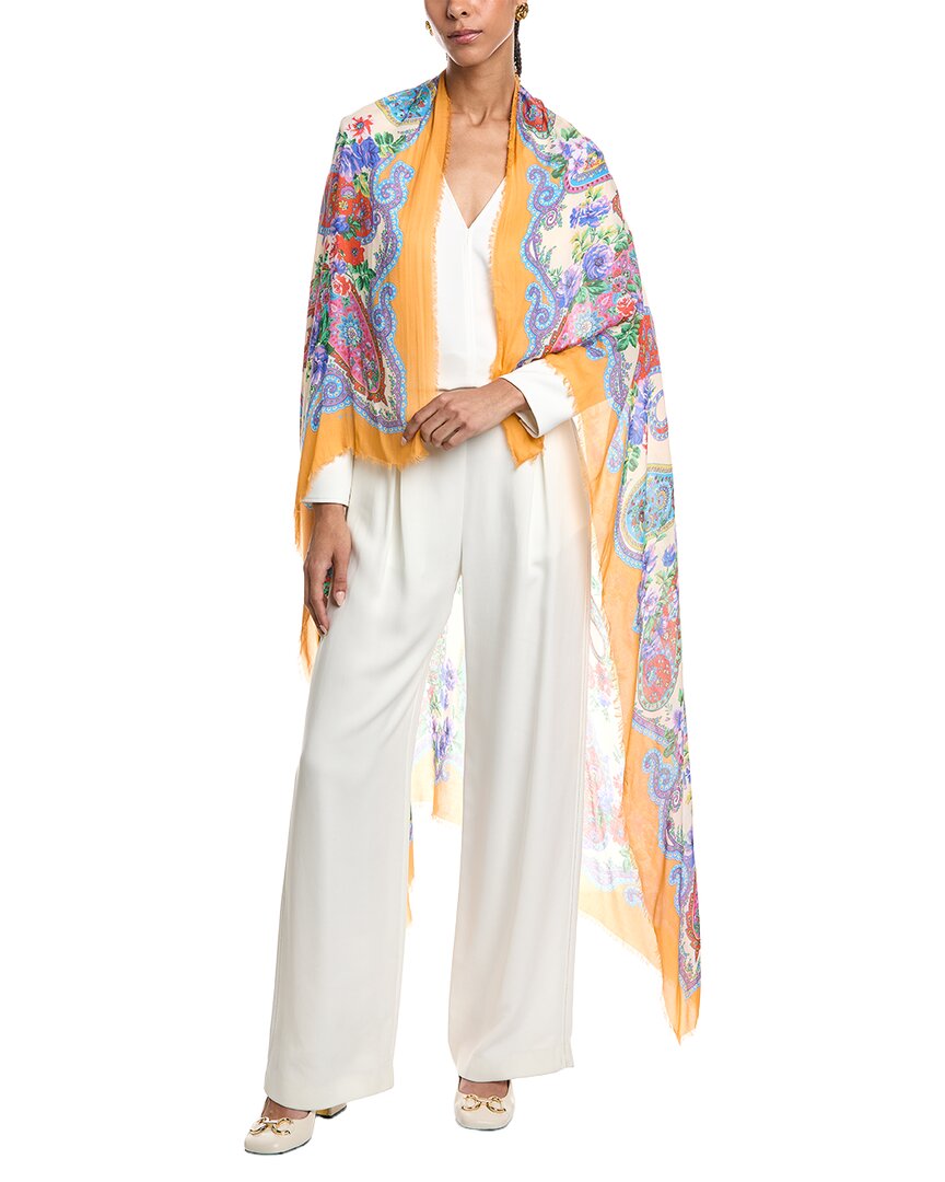 Etro Logo Silk-Blend Shawl