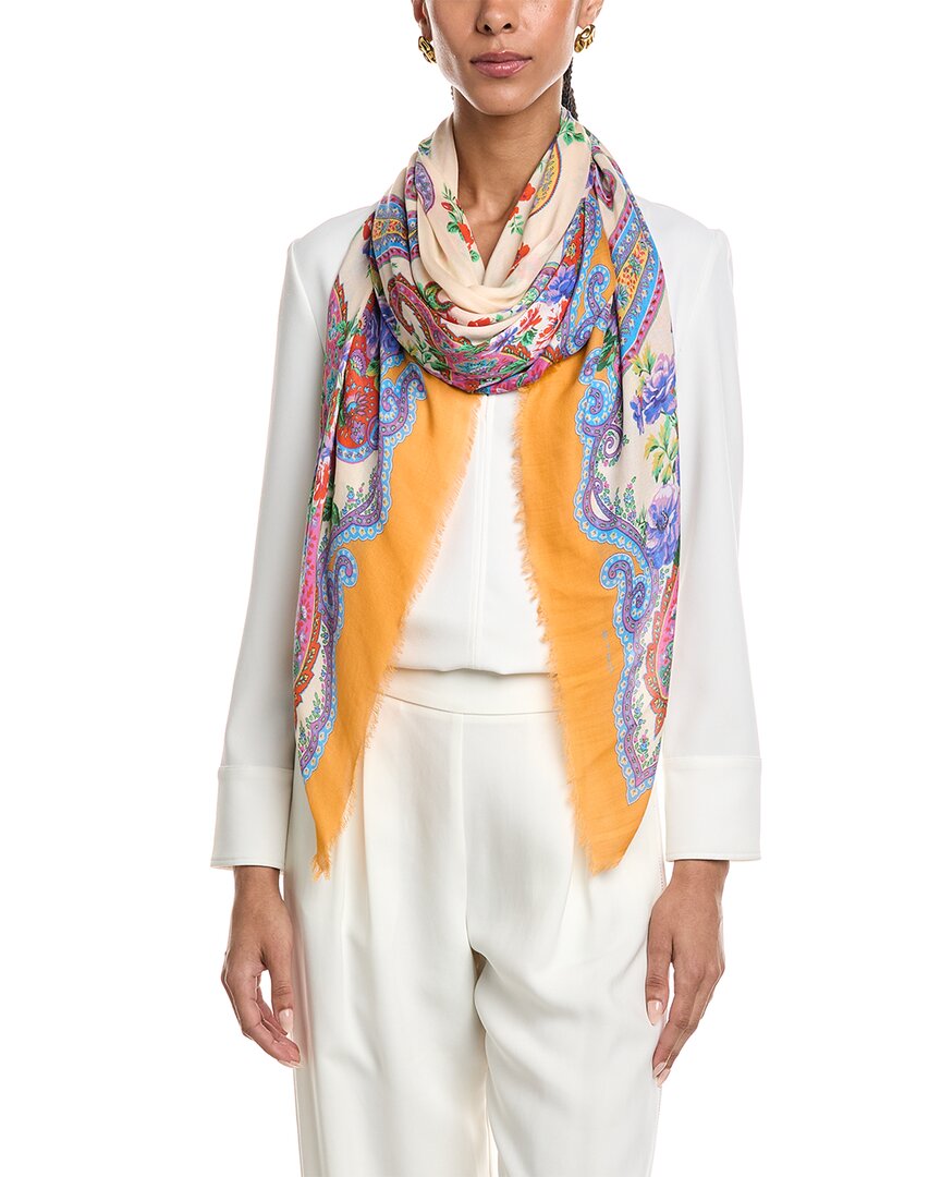 Etro Logo Silk-Blend Shawl