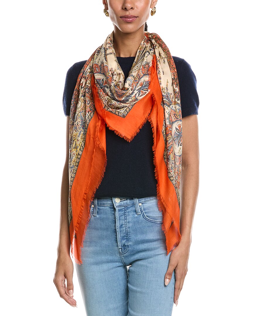 Etro Logo Silk-Blend Shawl
