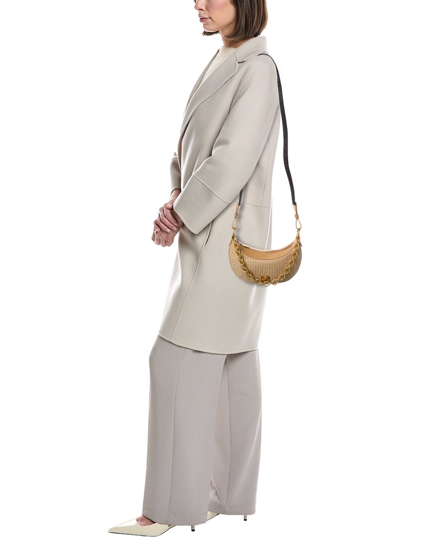 Off-White™ Hemisphere Straw & Leather Shoulder Bag
