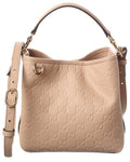 Gucci Gg Emblem Small Leather Bucket Bag