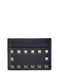 Valentino Rockstud Grainy Leather Card Holder