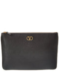 Valentino Vlogo Signature Leather Pouch