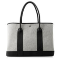 HERMES Neo Garden Voyage Ecru/Black Toile Offiche Negonda Leather Size 41